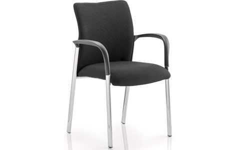 Dynamic Academy Visitor Chair Black Fabric Back With Arms