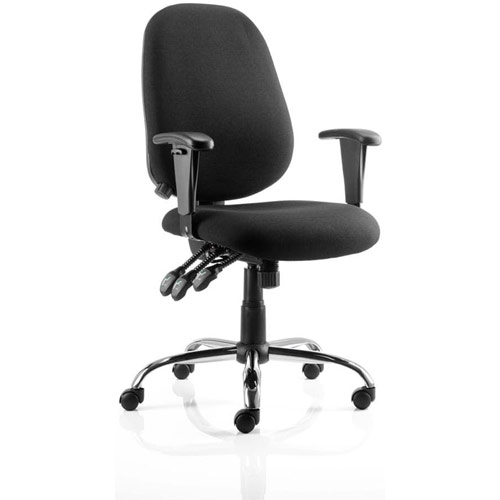 Dynamic Lisbon Task Operator Chair Black Fabric With Arms