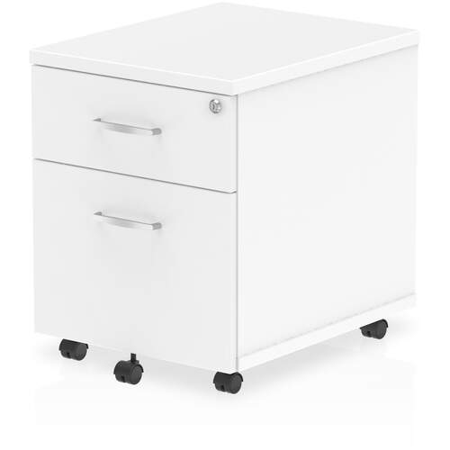 Impulse 2 Drawer Mobile Pedestal White