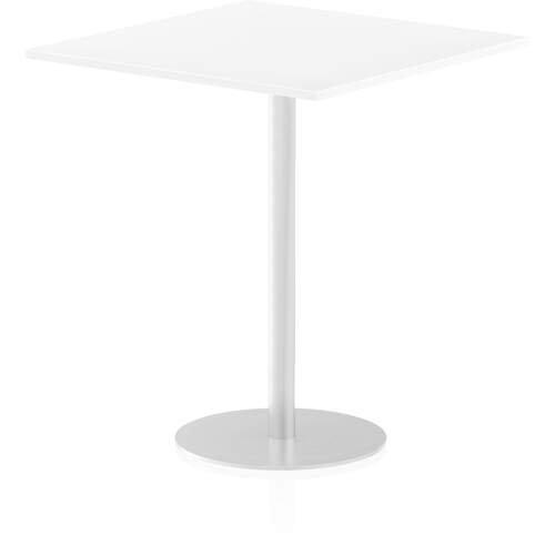Italia 1000mm Poseur Square Table White Top 1145mm High Leg