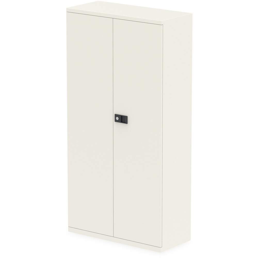 Qube by Bisley Stationery 1850mm 2-Door CupBoard Chalk White With Shelves