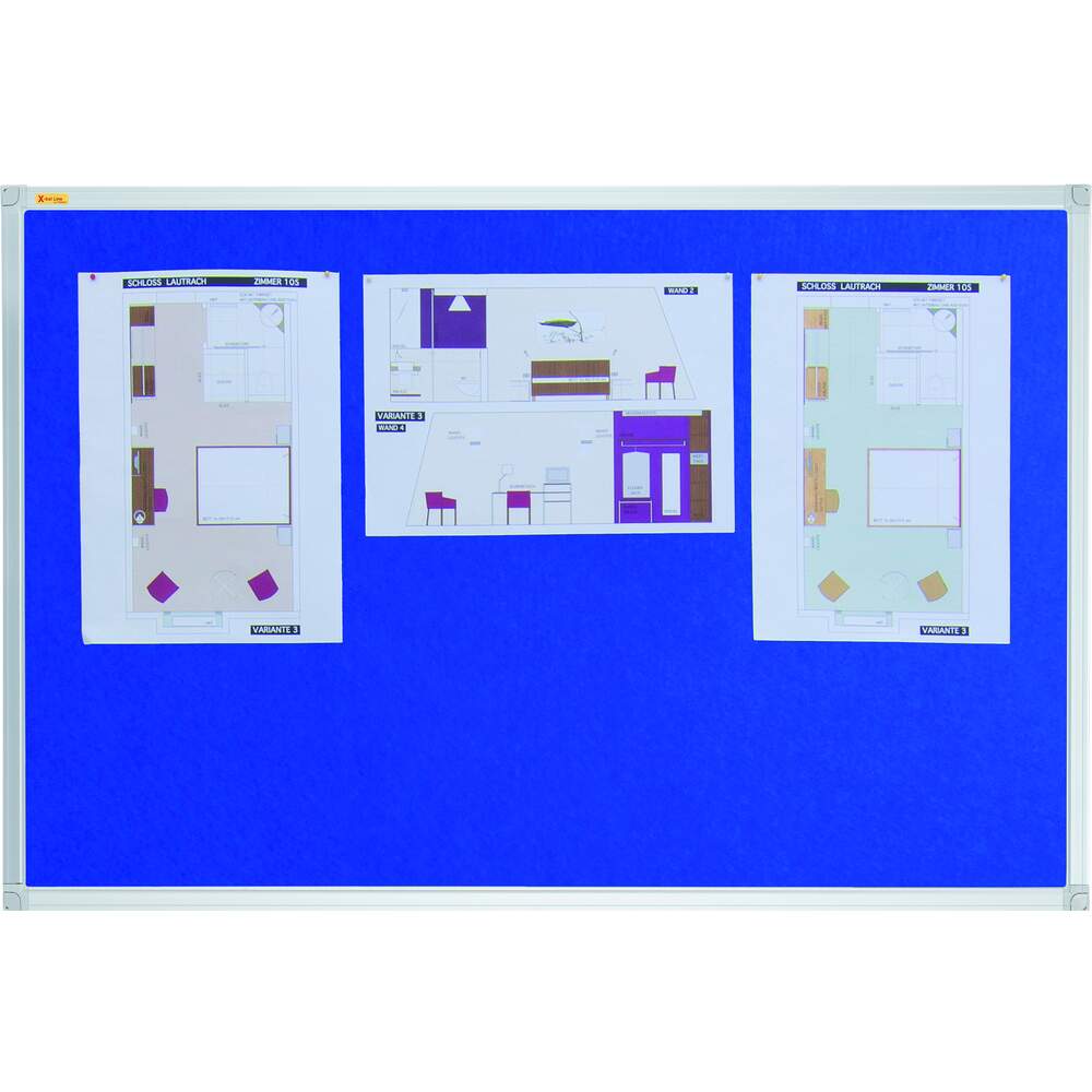 Felt Pin Board X-tra!Line® 180 x 120 cm Blue