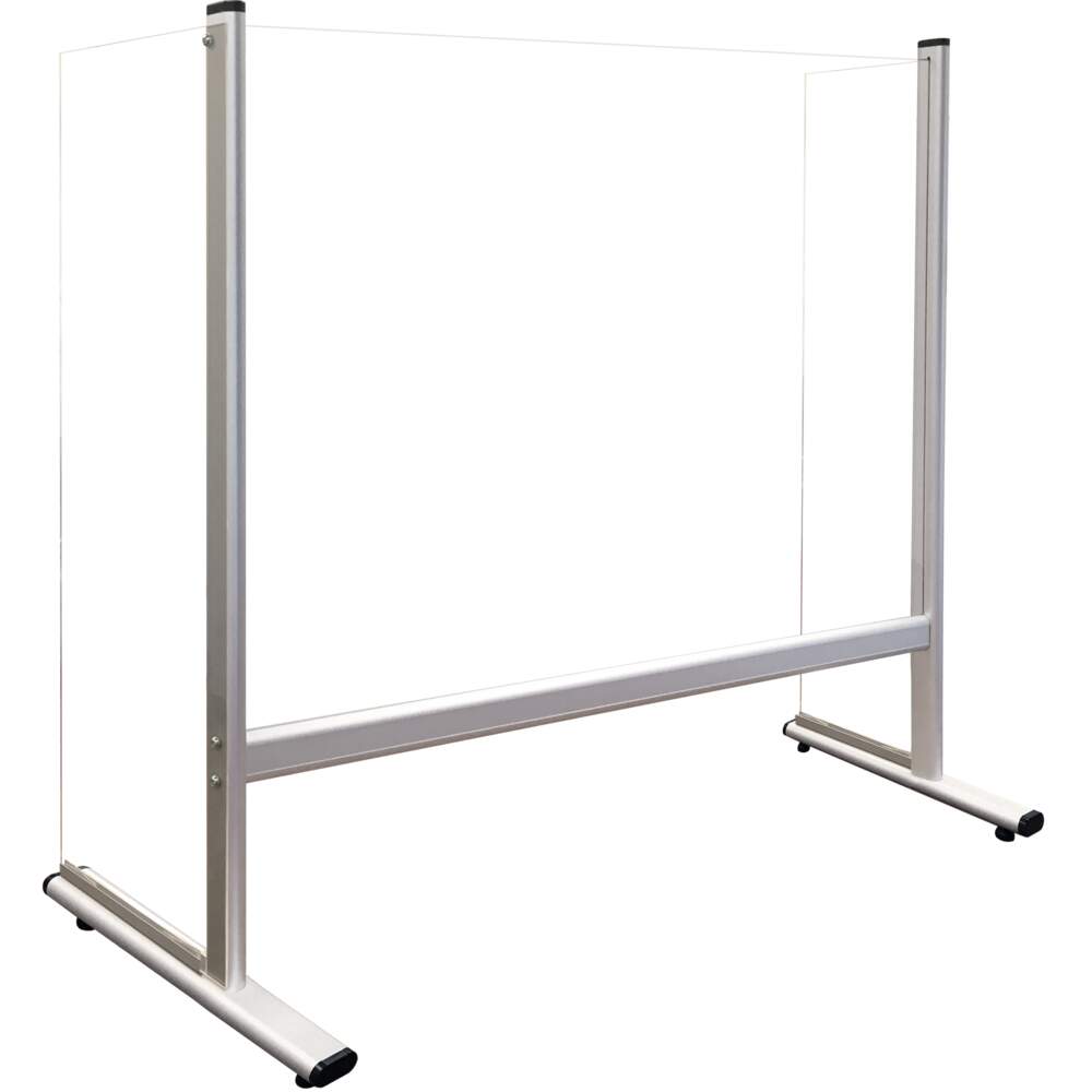 Counter and Desk Protection Screen with Side Panels, Acrylic Glass, 40 x 65 cm