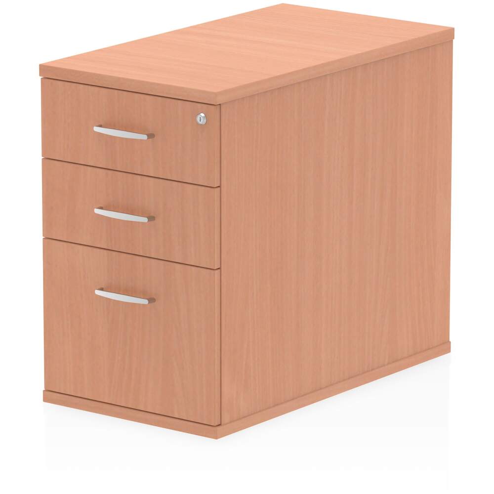 Impulse 800mm Deep Desk High Pedestal Beech