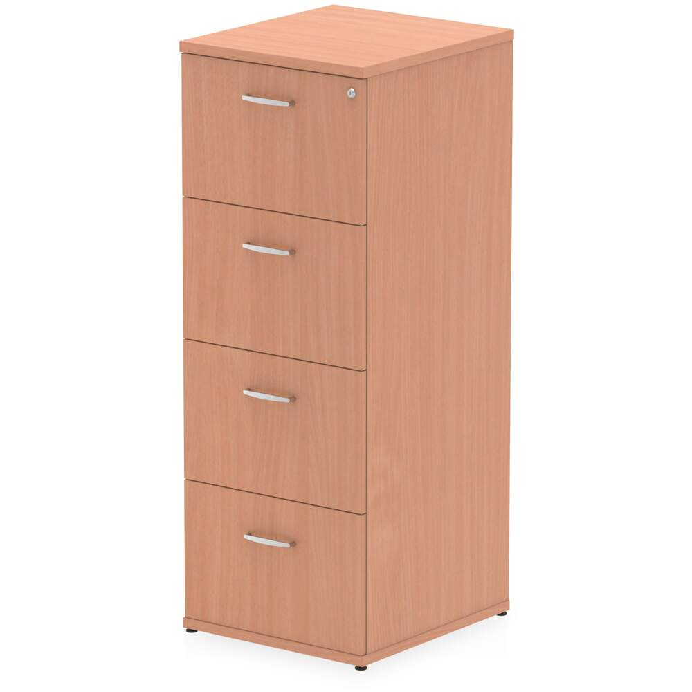 Impulse 4 Drawer Filing Cabinet Beech