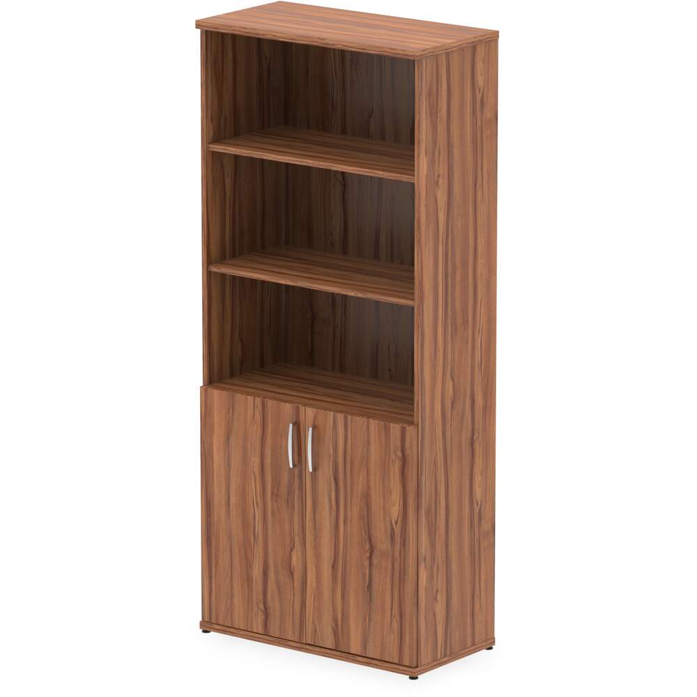 Impulse 2000mm Open Shelves CupBoard Walnut