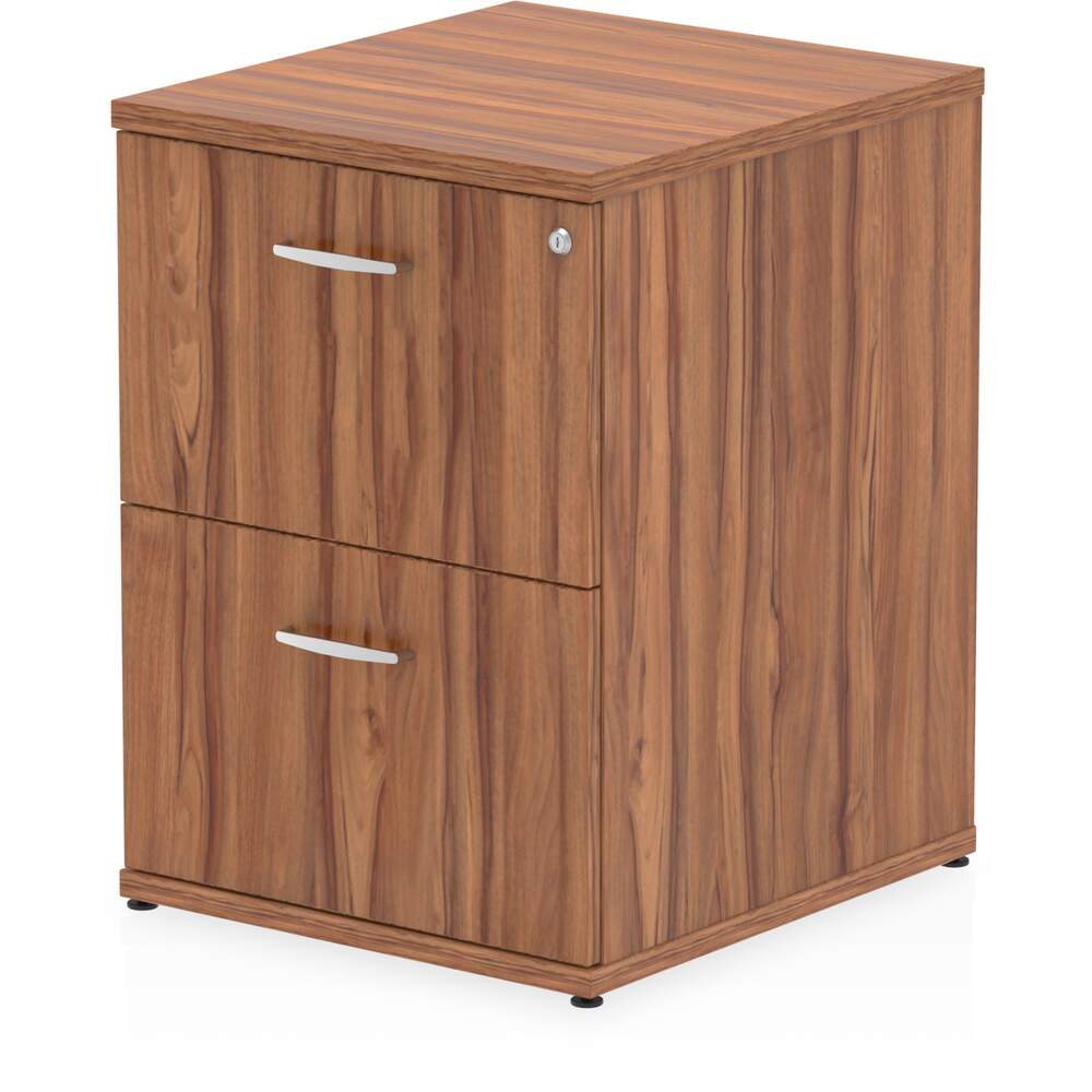 Impulse 2 Drawer Filing Cabinet Walnut