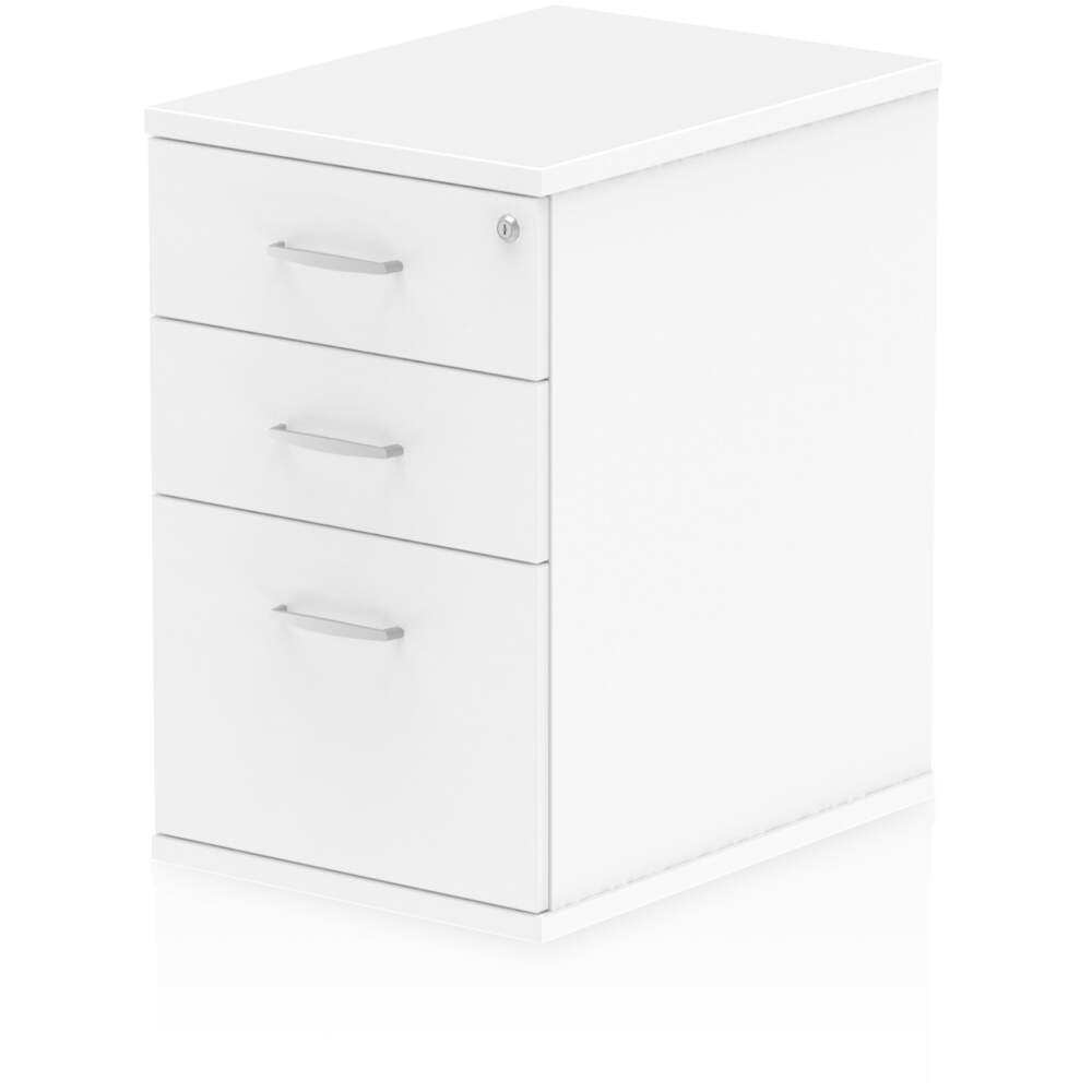 Impulse 600mm Deep Desk High Pedestal White