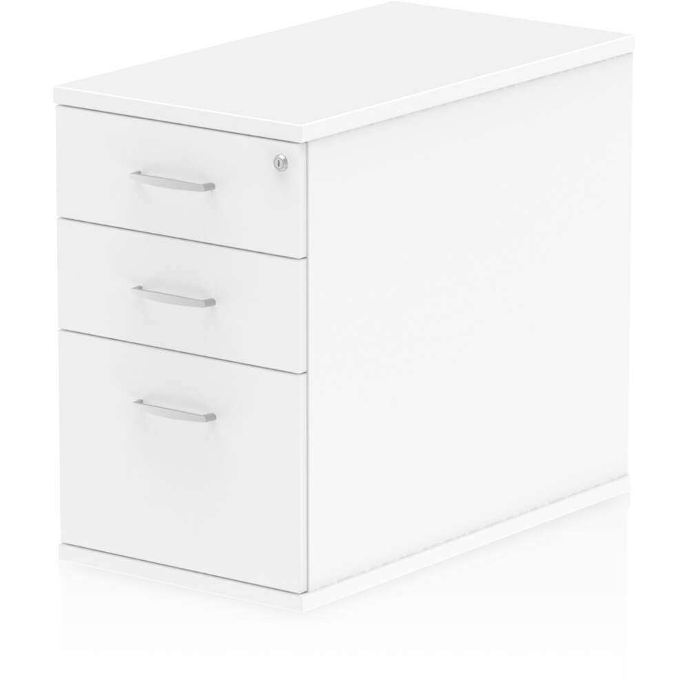 Impulse 800mm Deep Desk High Pedestal White