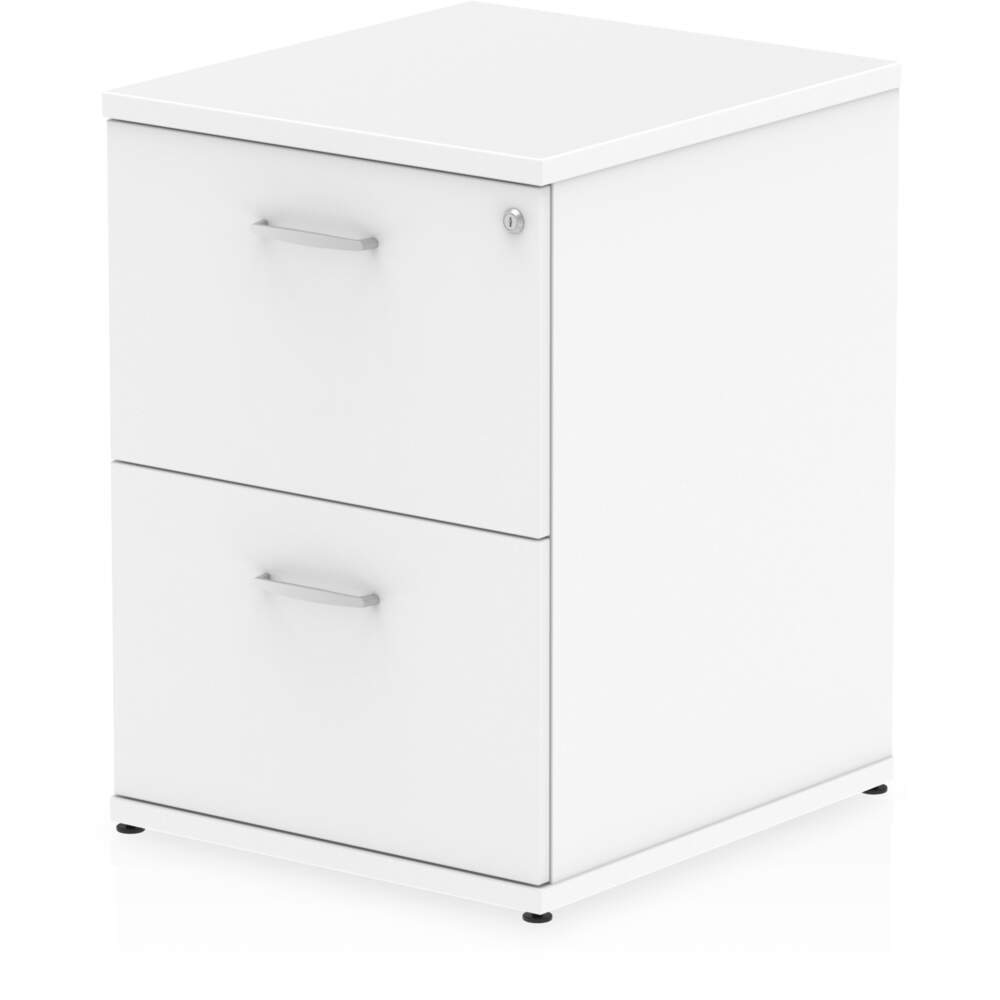 Impulse 2 Drawer Filing Cabinet White