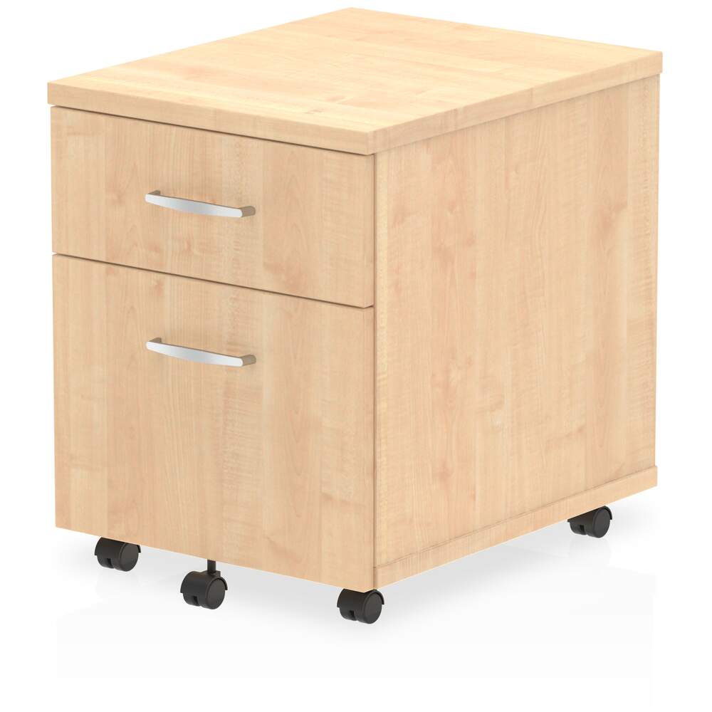 Impulse 2 Drawer Mobile Pedestal Maple