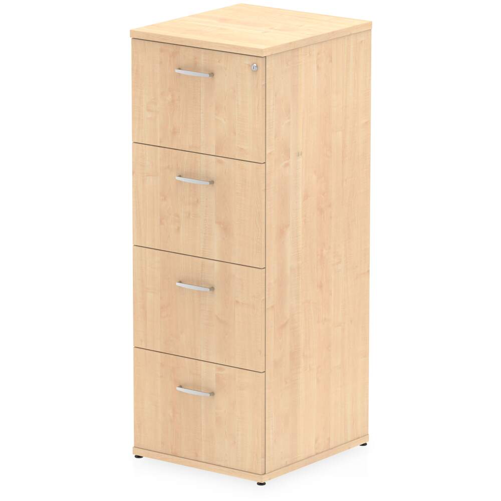 Impulse 4 Drawer Filing Cabinet Maple