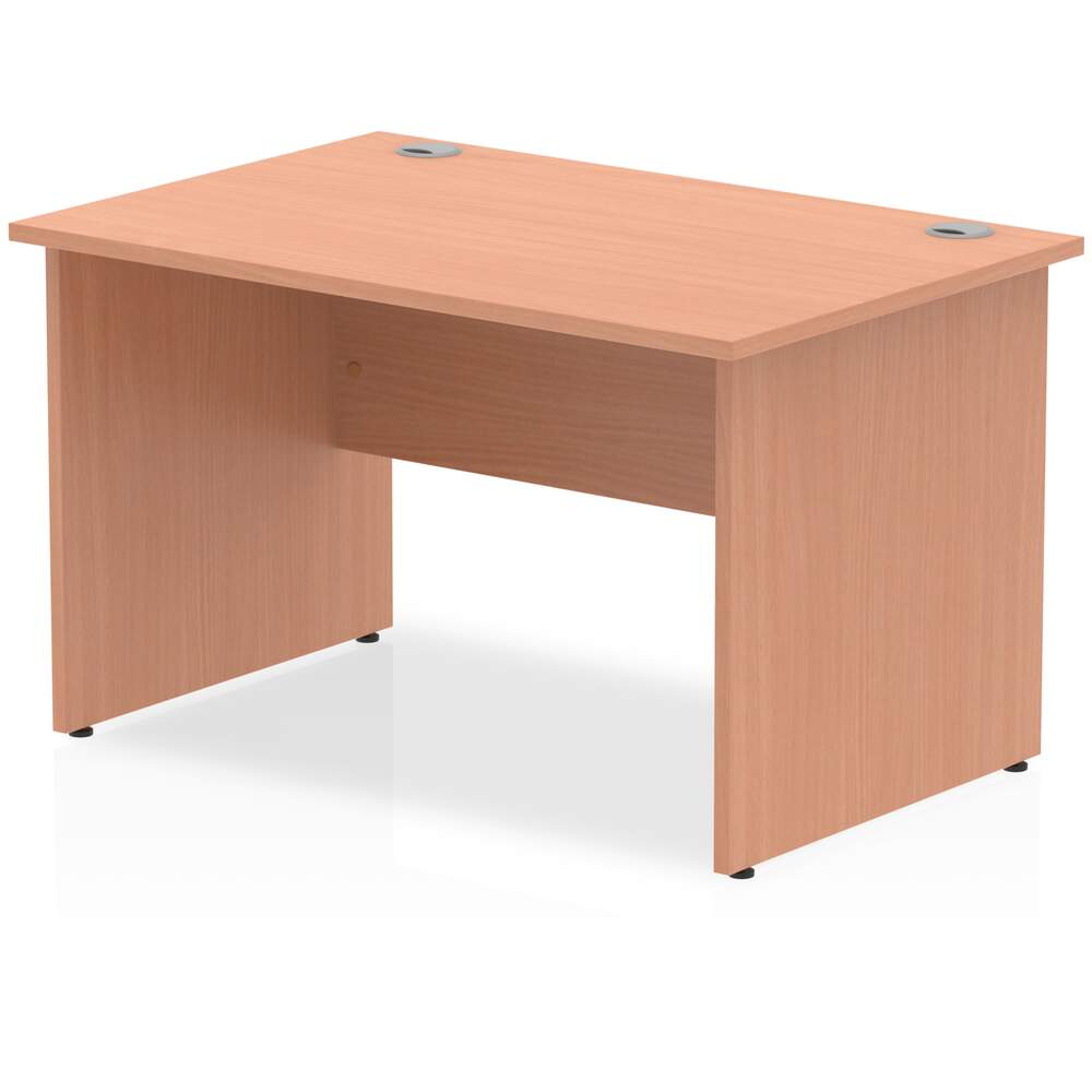 Impulse 1200 x 800mm Straight Desk Beech Top Panel End Leg