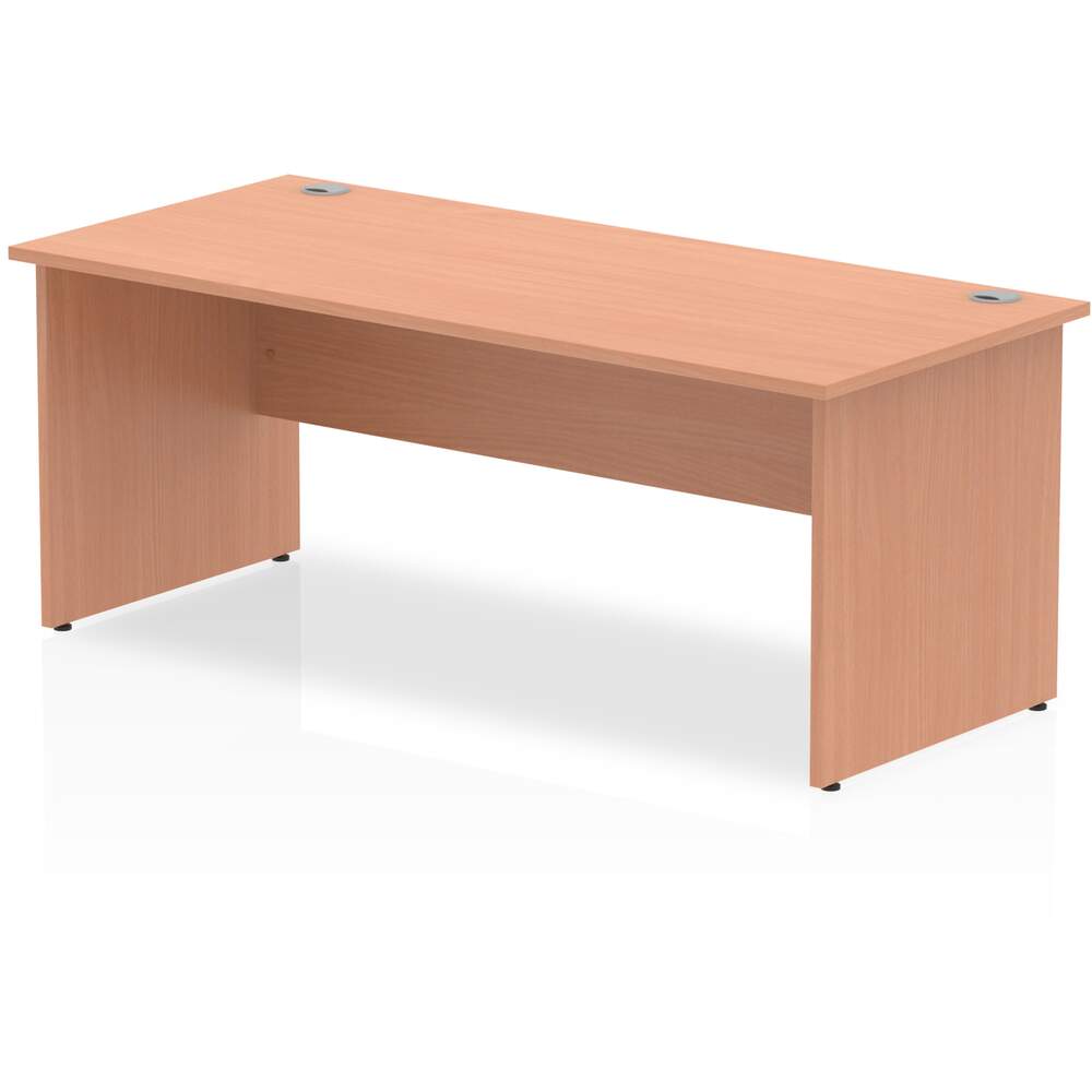 Impulse 1800 x 800mm Straight Desk Beech Top Panel End Leg