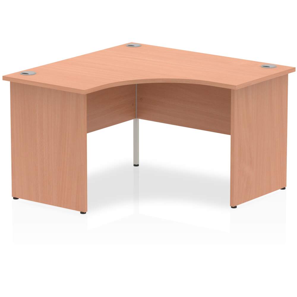 Impulse 1200mm Corner Desk Beech Top Panel End Leg