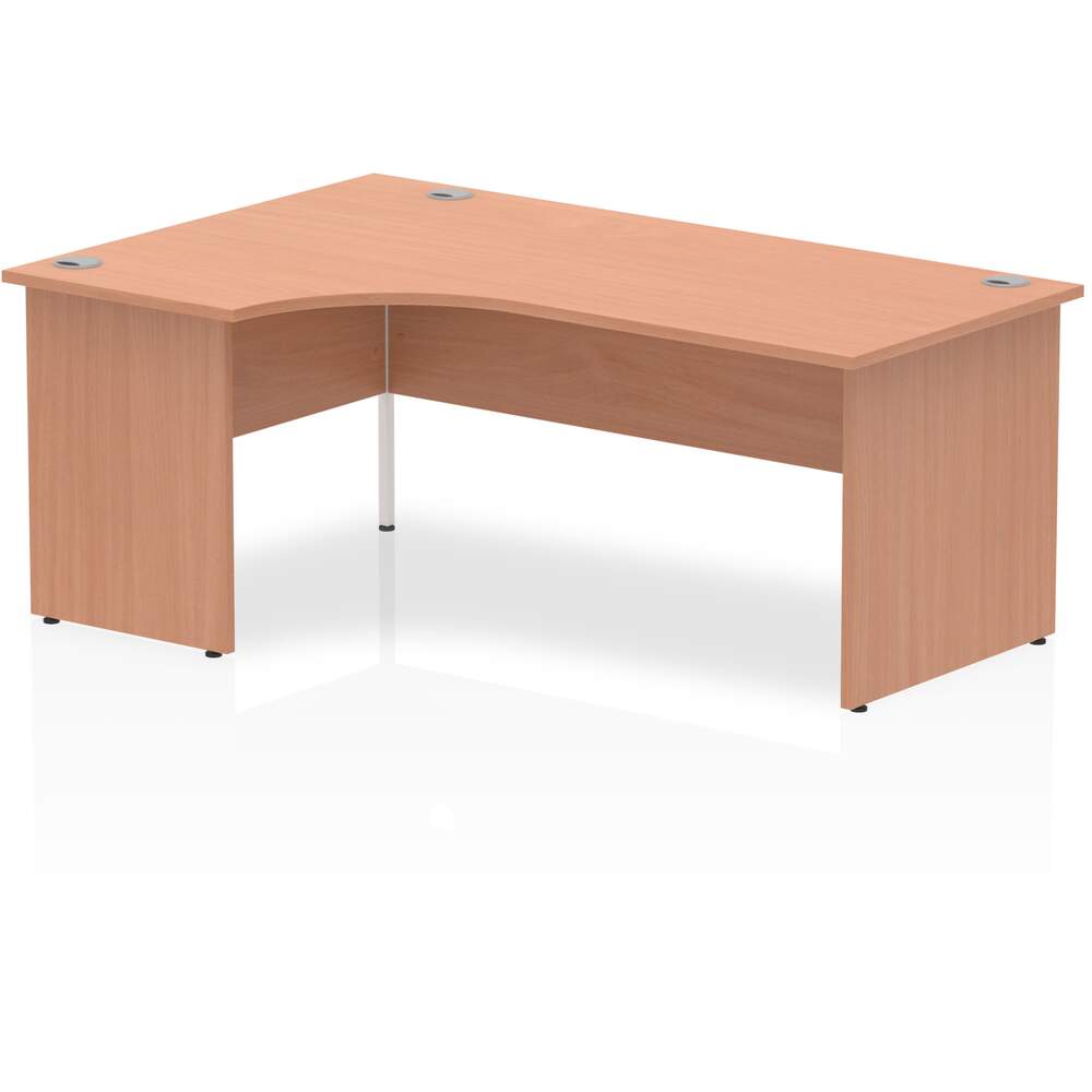 Impulse 1800mm Left Crescent Desk Beech Top Panel End Leg