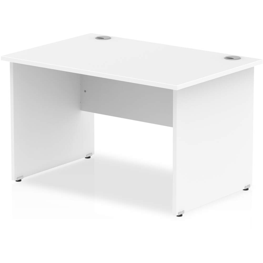 Impulse 1200 x 800mm Straight Desk White Top Panel End Leg