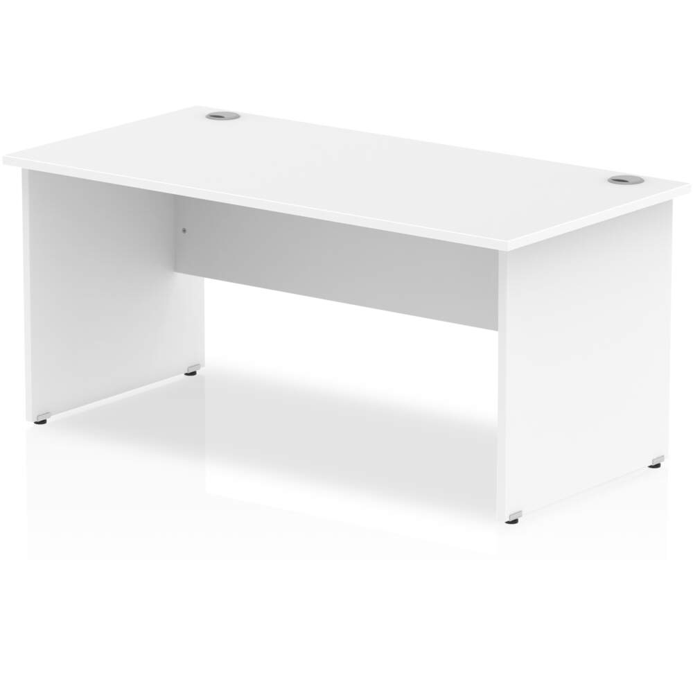 Impulse 1800 x 800mm Straight Desk White Top Panel End Leg