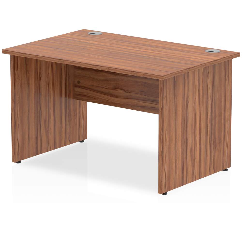 Impulse 1200 x 800mm Straight Desk Walnut Top Panel End Leg