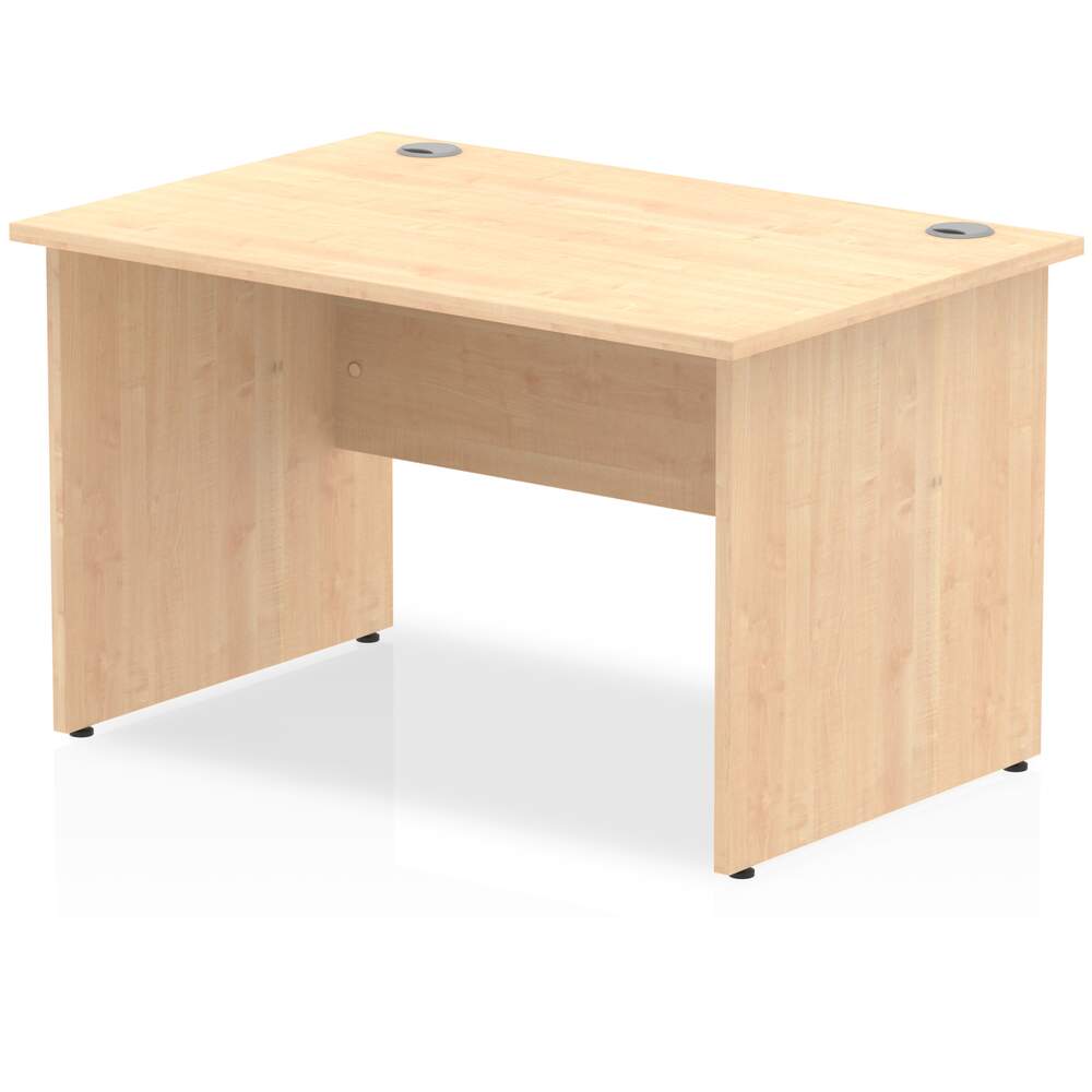 Impulse 1200 x 800mm Straight Desk Maple Top Panel End Leg