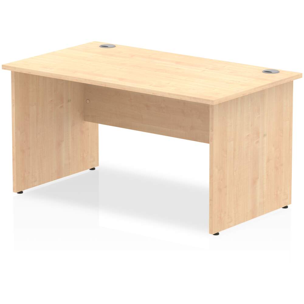 Impulse 1400 x 800mm Straight Desk Maple Top Panel End Leg