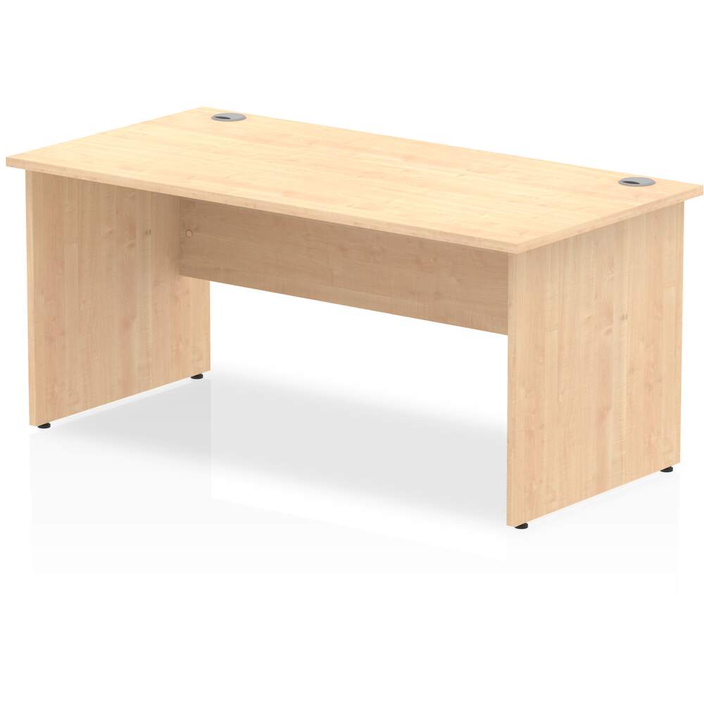 Impulse 1600 x 800mm Straight Desk Maple Top Panel End Leg