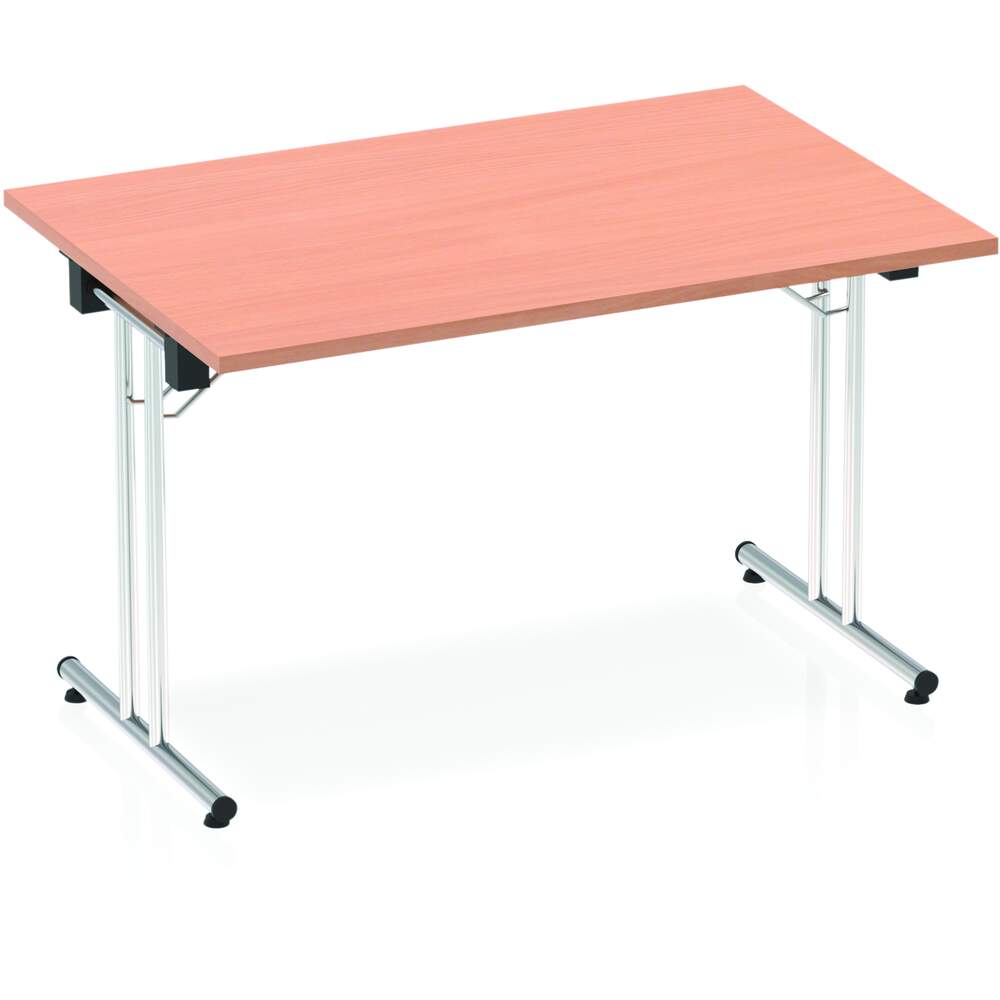 Impulse 1200mm Folding Rectangular Table Beech Top