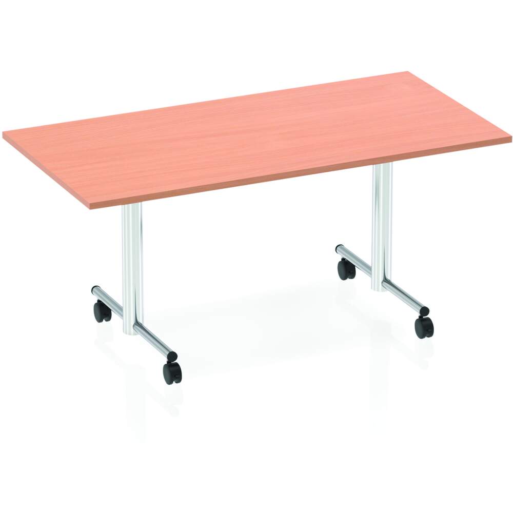 Impulse 1600mm Flip Top Rectangular Table Beech Top