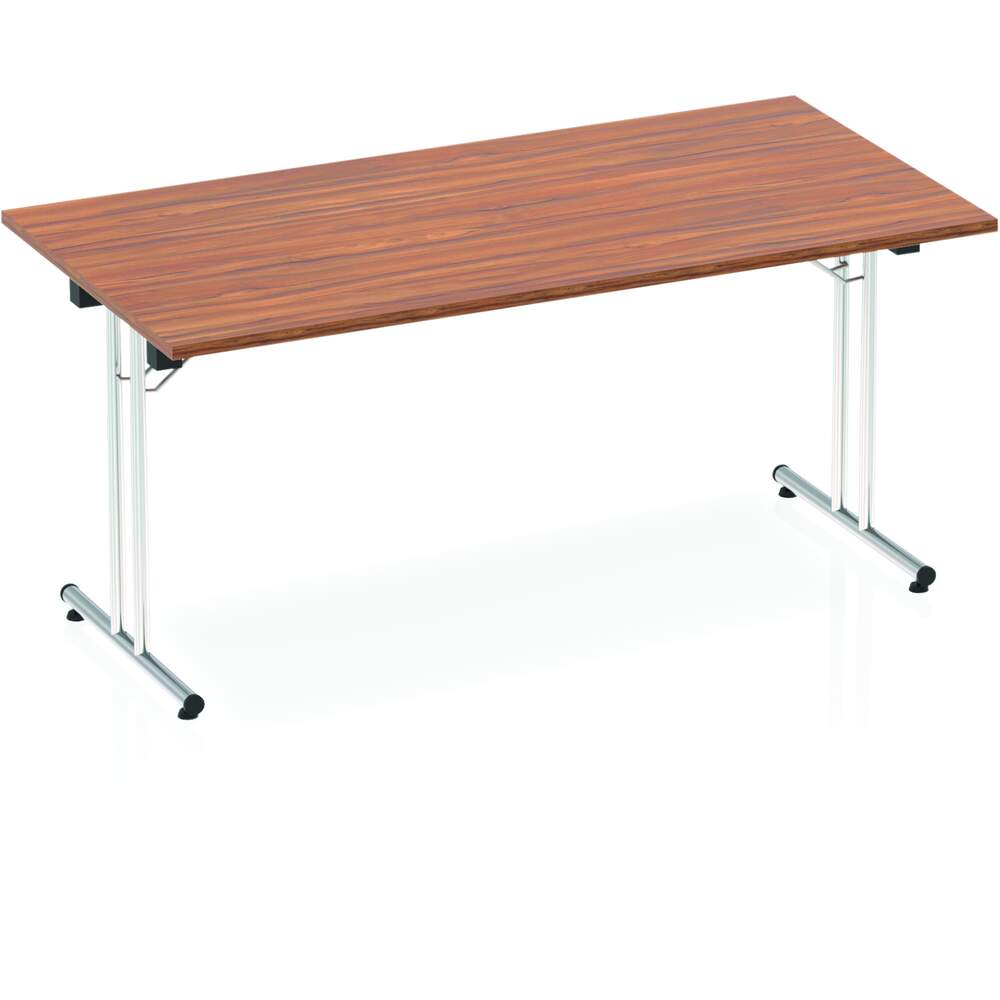 Impulse 1600mm Folding Rectangular Table Walnut Top