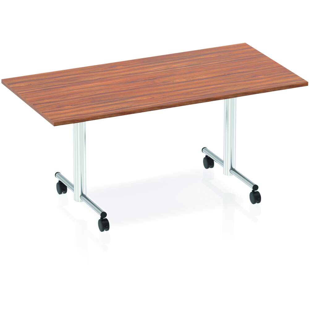 Impulse 1600mm Flip Top Rectangular Table Walnut Top