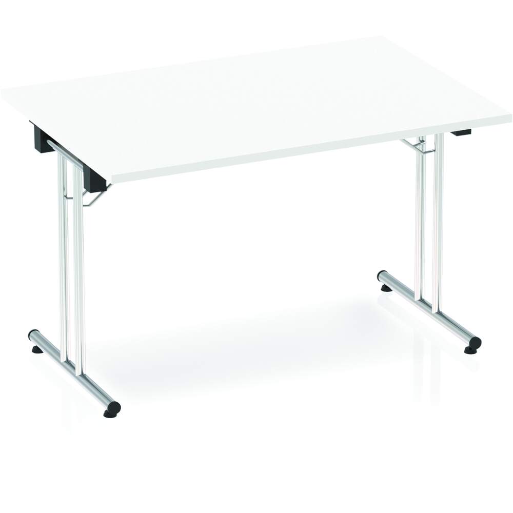 Impulse 1200mm Folding Rectangular Table White Top