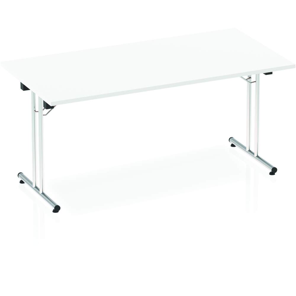 Impulse 1600mm Folding Rectangular Table White Top