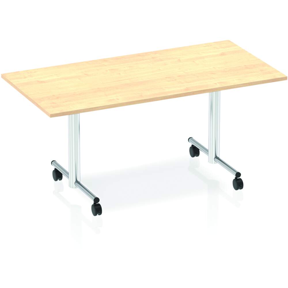 Impulse 1600mm Flip Top Rectangular Table Maple Top