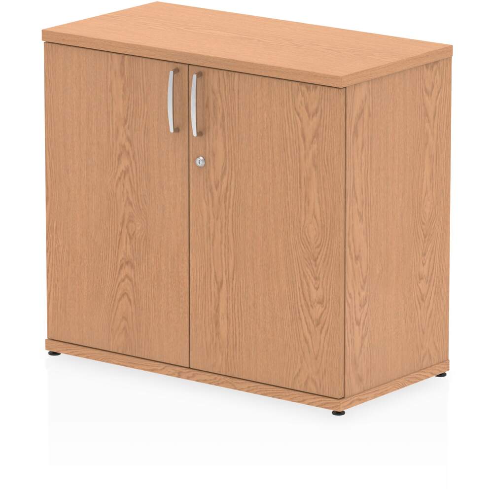 Impulse 600mm Deep Desk High CupBoard Oak