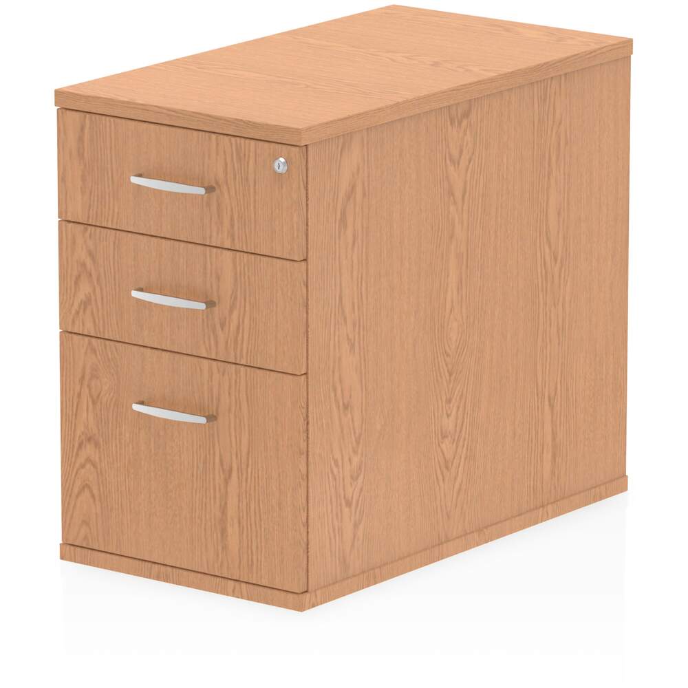 Impulse 800mm Deep Desk High Pedestal Oak