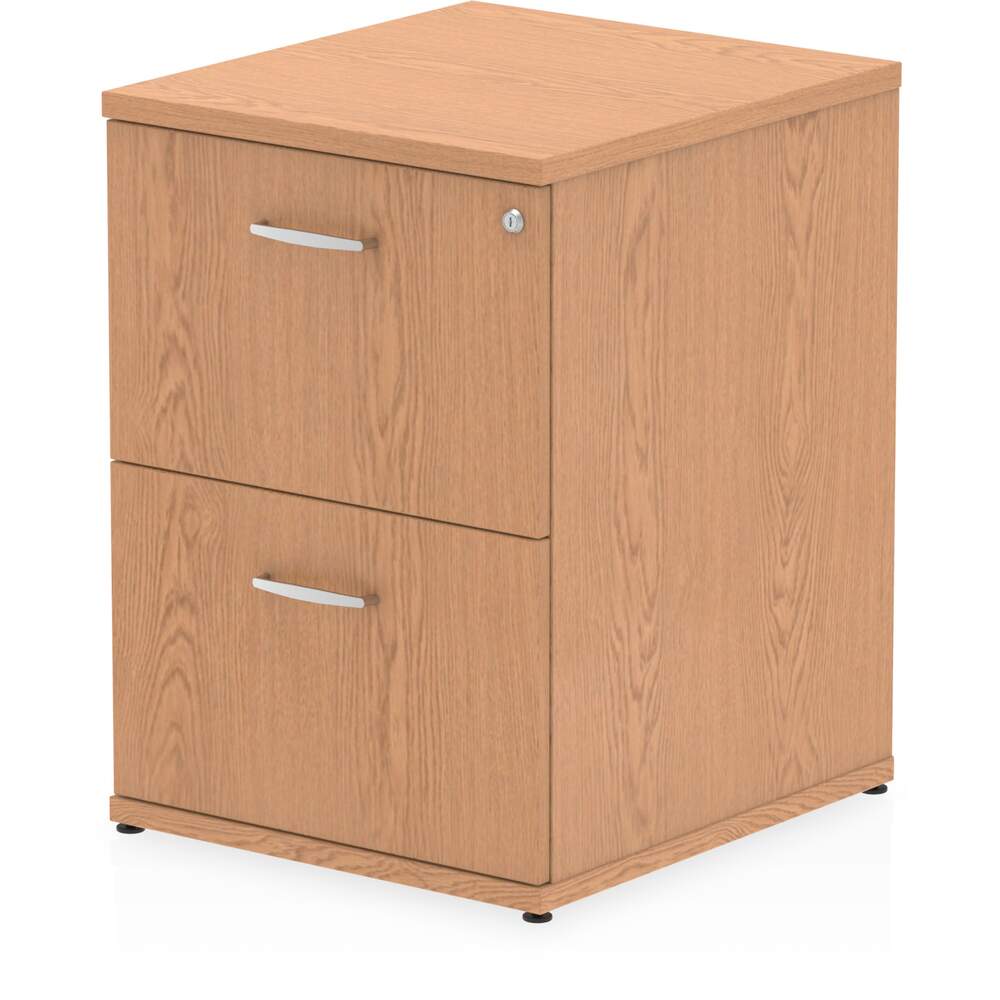 Impulse 2 Drawer Filing Cabinet Oak