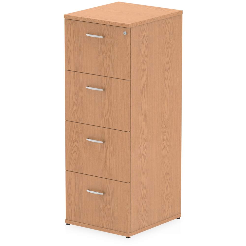 Impulse 4 Drawer Filing Cabinet Oak