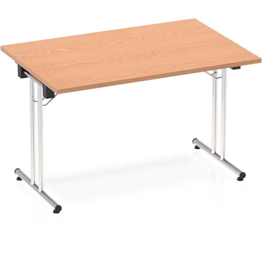 Impulse 1200mm Folding Rectangular Table Oak Top