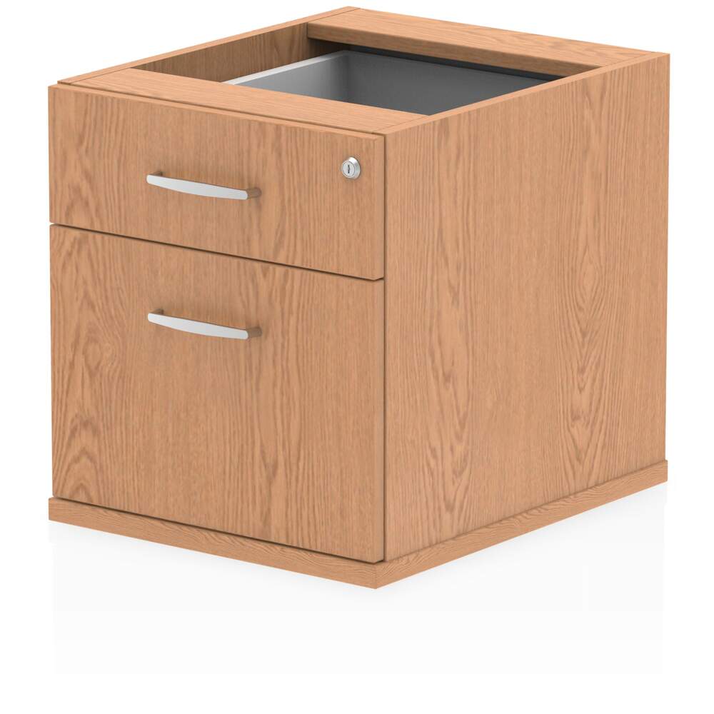 Impulse 2 Drawer Fixed Pedestal Oak