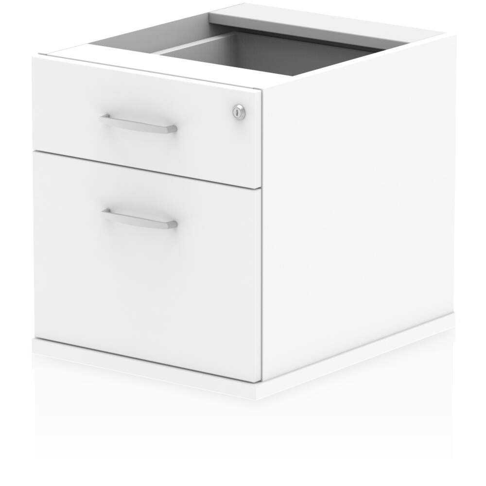 Impulse 2 Drawer Fixed Pedestal White