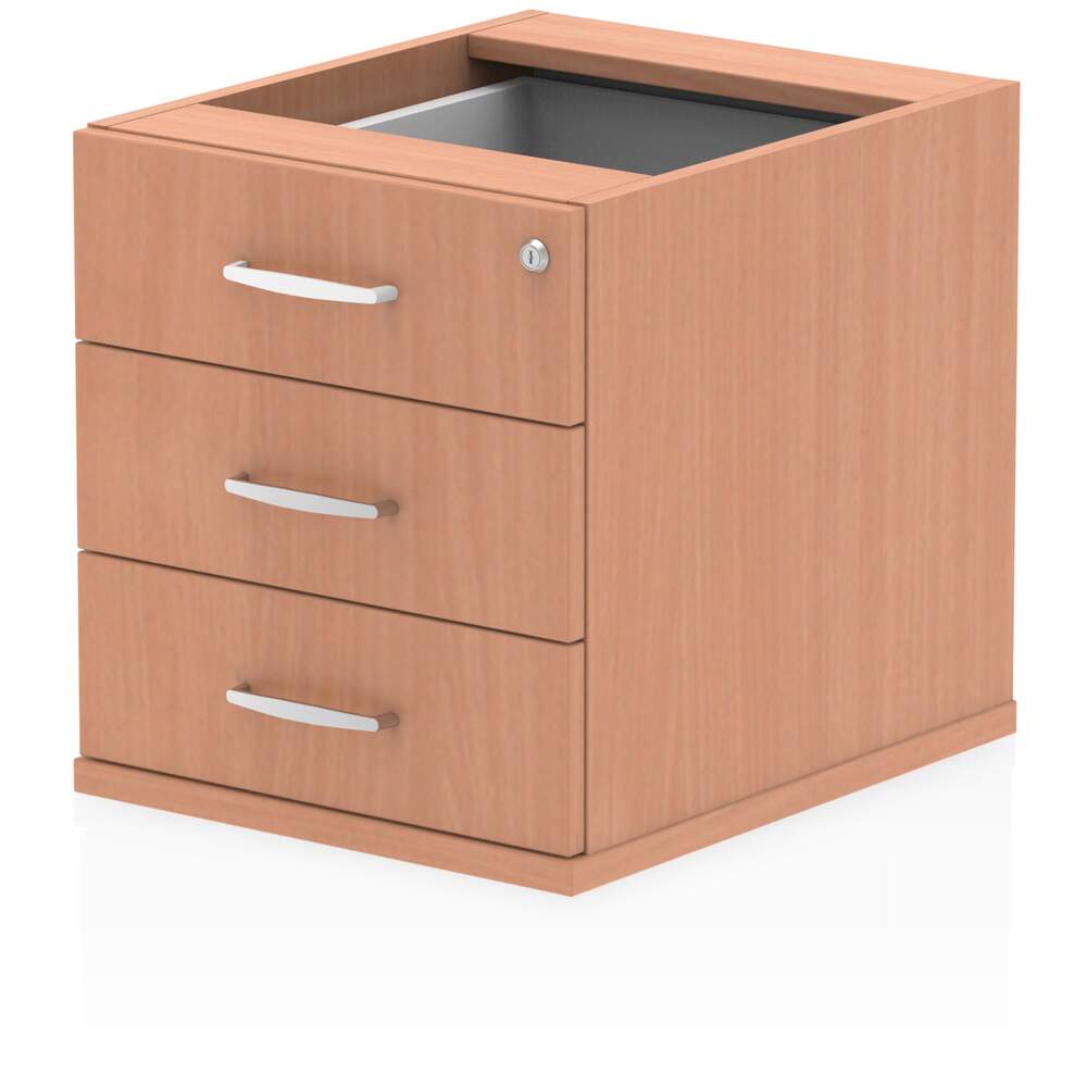 Impulse 3 Drawer Fixed Pedestal Beech