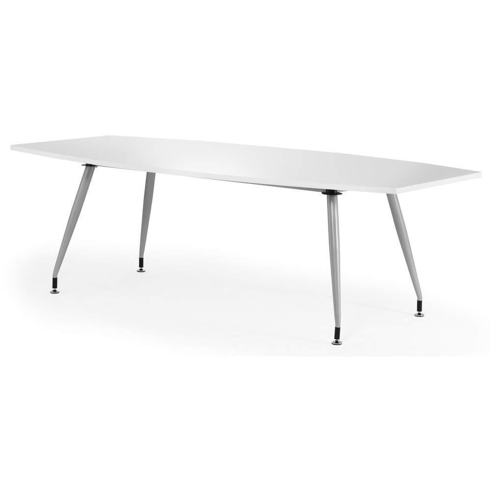 High Gloss 2400mm Writable Boardroom Table White Top