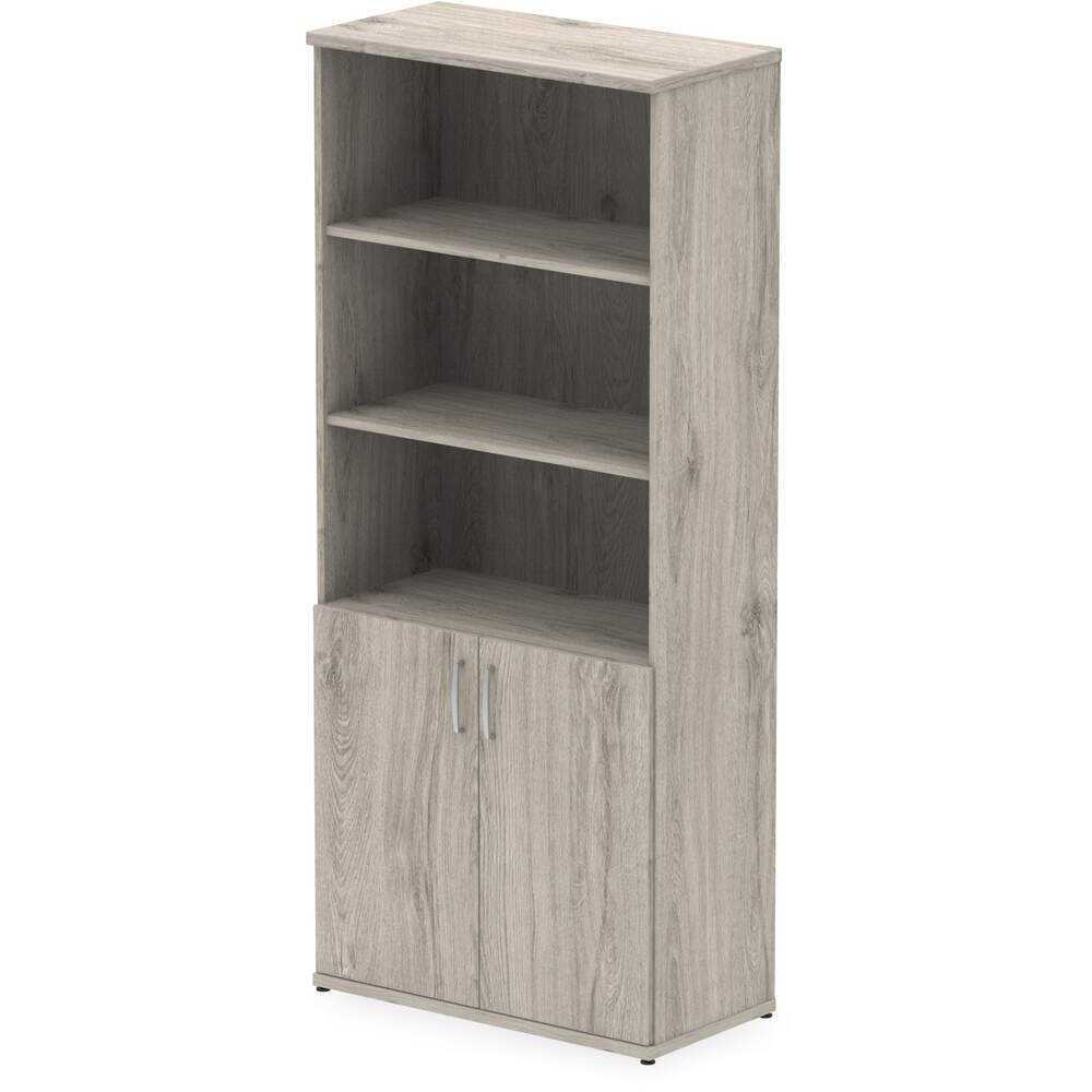 Impulse 2000mm Open Shelves CupBoard Grey Oak