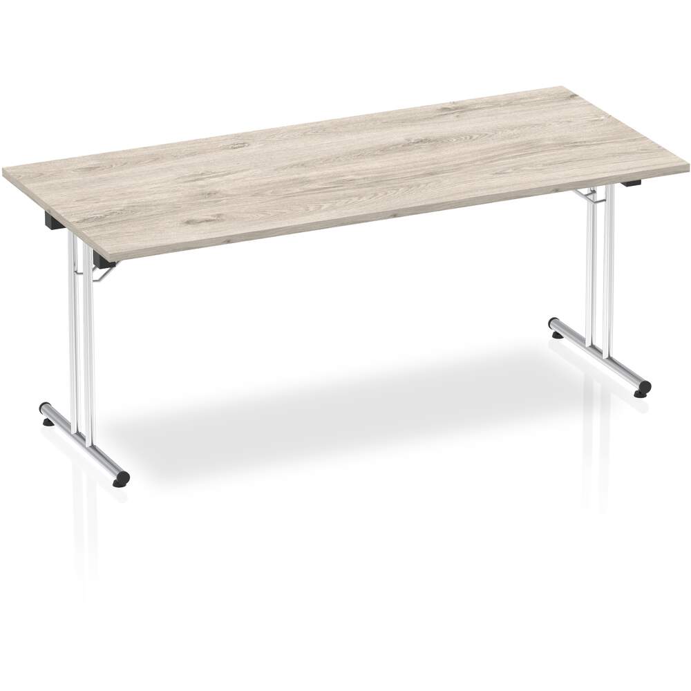 Impulse 1800mm Folding Rectangular Table Grey Oak Top