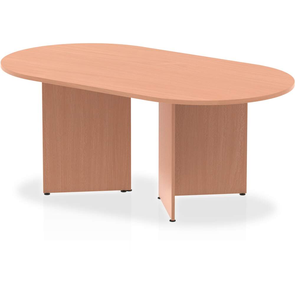 Impulse 1800mm Boardroom Table Beech Top Arrowhead Leg