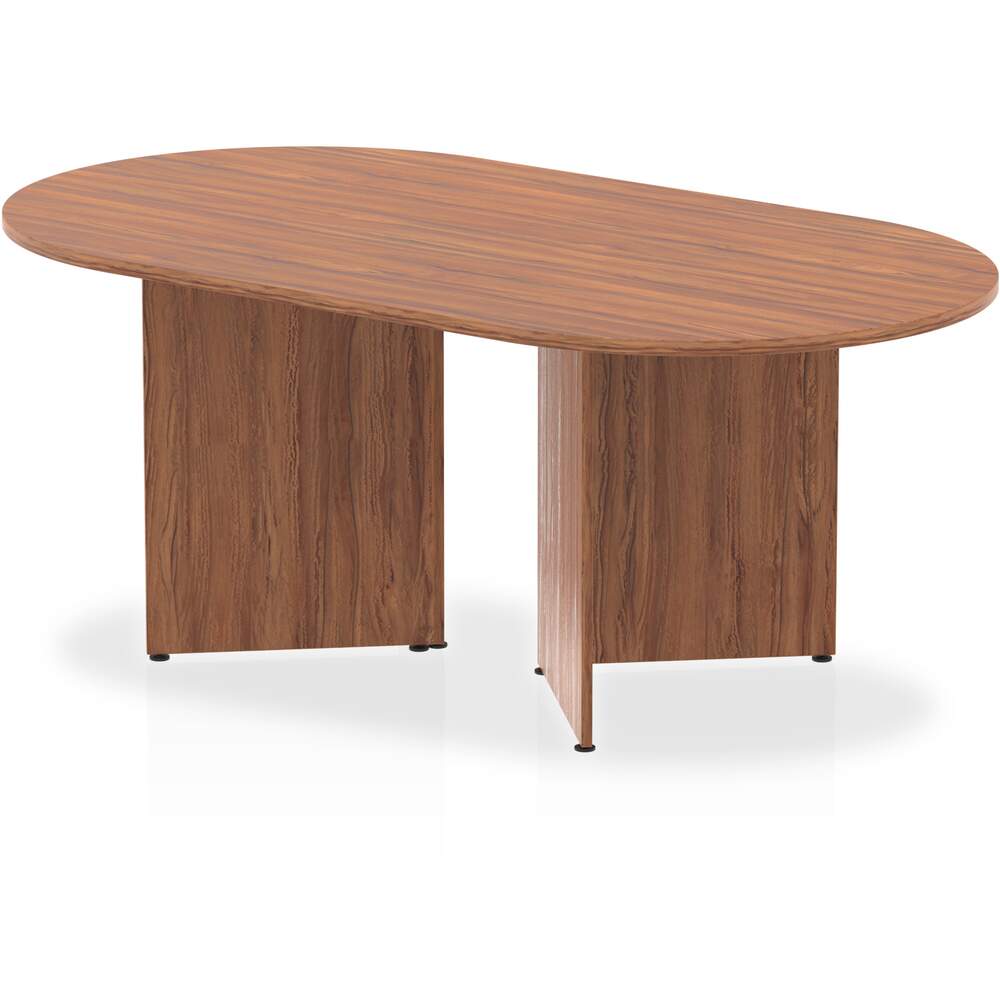 Impulse 1800mm Boardroom Table Walnut Top Arrowhead Leg