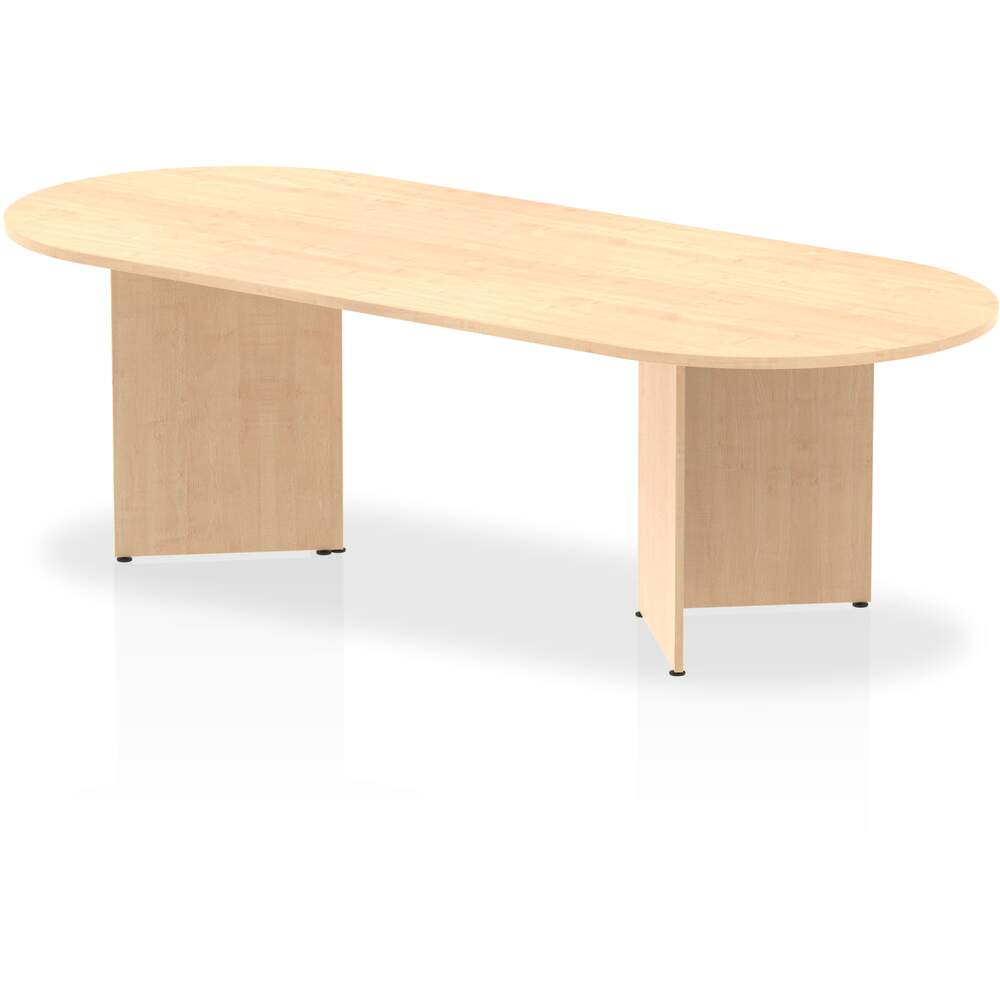Impulse 2400mm Boardroom Table Maple Top Arrowhead Leg