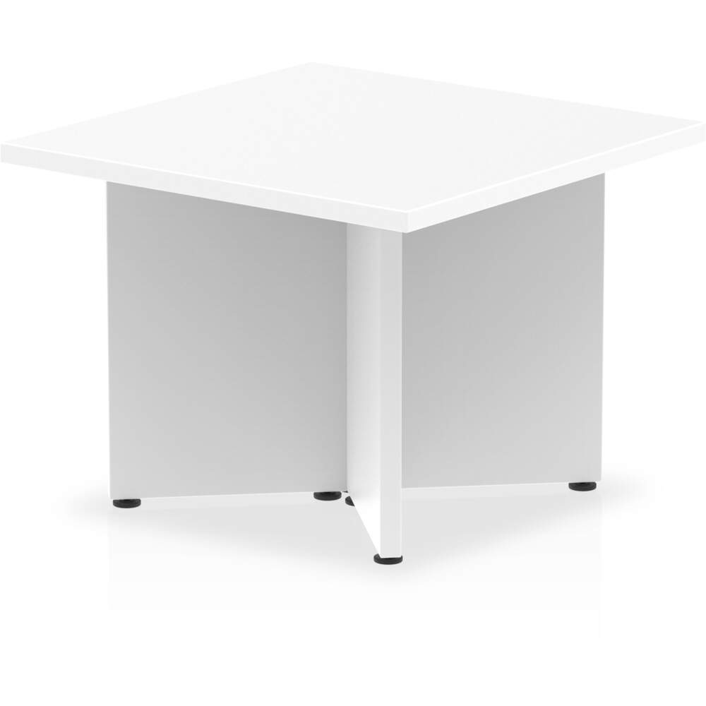Impulse 600mm Coffee Table White Top Arrowhead Leg