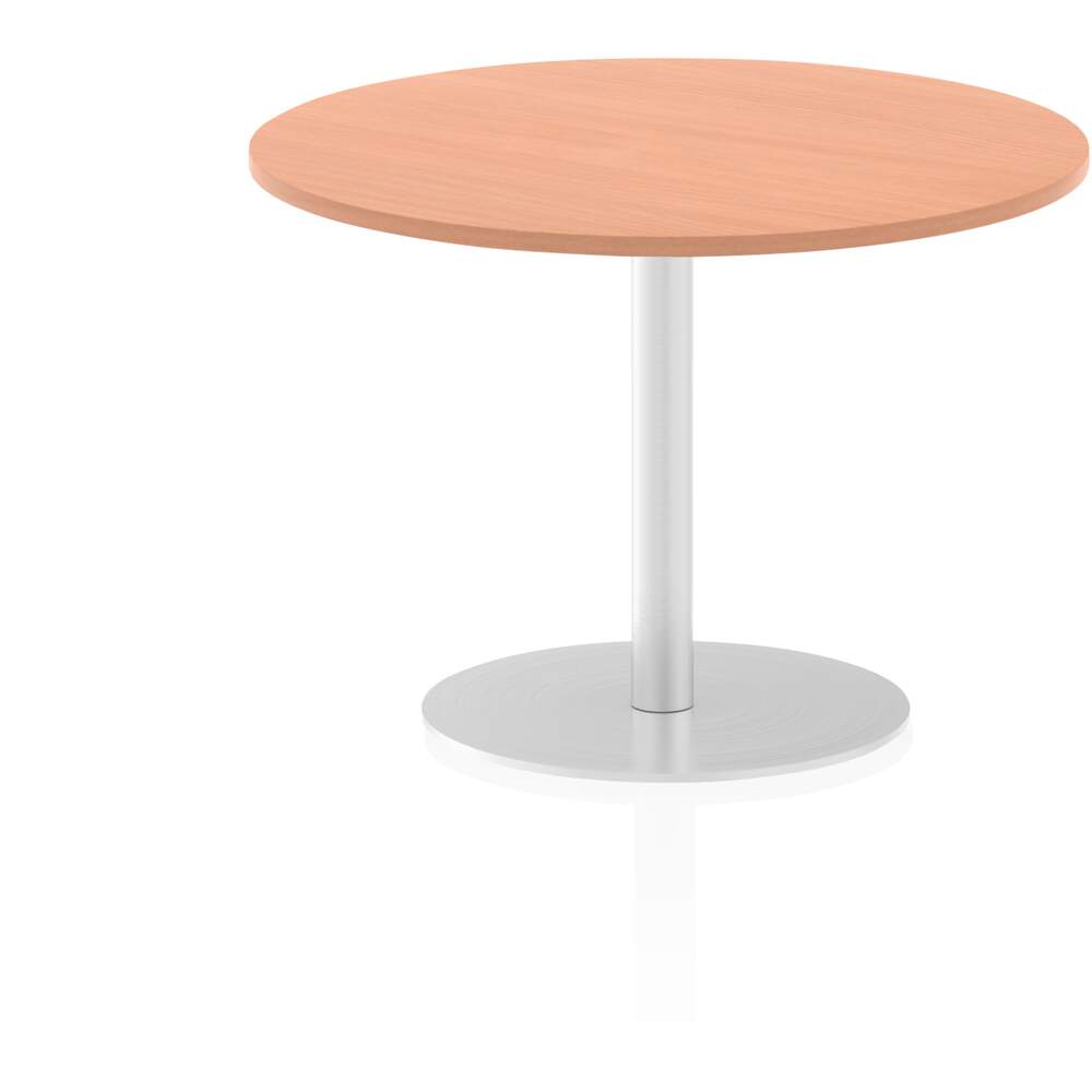 Italia 1000mm Poseur Round Table Beech Top 725mm High Leg