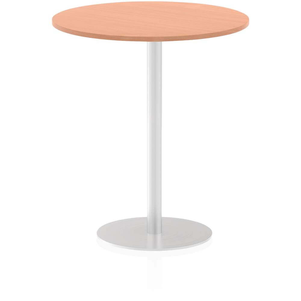 Italia 1000mm Poseur Round Table Beech Top 1145mm High Leg